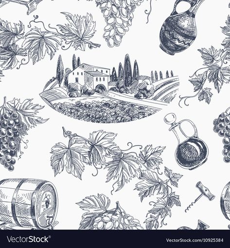 Drink Vector, Repeating Background, Alcoholic Drink, Wine Brands, Banner Printing, Seamless Pattern Vector, Image Photography, Vintage Patterns, Seamless Pattern