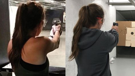 NRA Women | The Dos and Don'ts of Gun Range Attire Shooting Range Outfit Woman, Firing Range Outfit Women, Shooting Range Outfit, Outdoor Shooting Range, Indoor Shooting Range, Sporting Clays, Low Cut Blouses, Class Outfit, Loose Fitting Pants