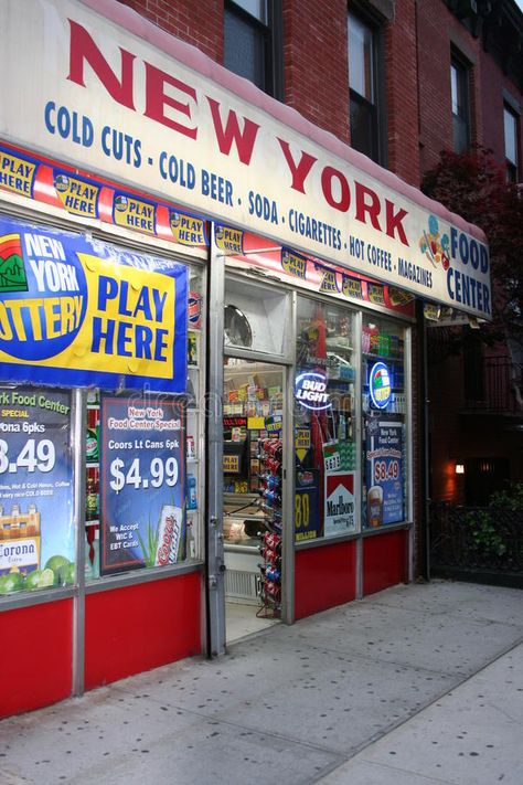 New York City Deli, New York Mcdonalds, New York Convenience Store, New York Corner Store, Nyc Corner Store, New York Food Restaurants, New York Deli Aesthetic, New York Restaurants Aesthetic, 90s New York Aesthetic