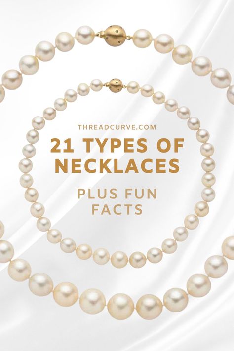 Complete your jewelry accessories collection by knowing all these 21 types of necklaces including necklace chain types and necklace combinations here! Follow Threadcurve for more stylish accessories info and daily fashion content. Types Of Necklace Styles, Necklace Styles Guide, Different Types Of Necklace, Types Of Necklace, Types Of Necklaces, Dainty Designs, Chain Types, Solid Necklace, Necklace Chain Types