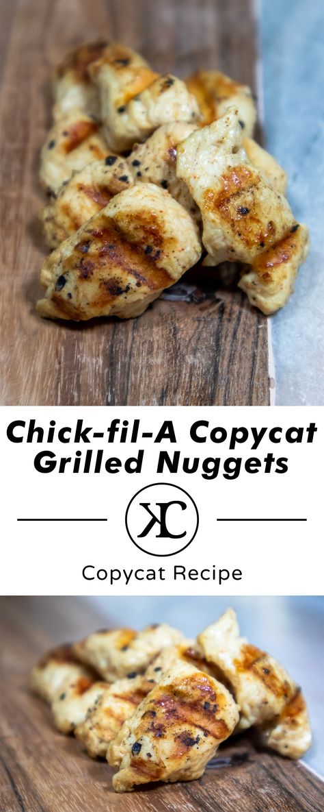 Chick Fil A Grilled Nuggets Copy Cat, Chick-fil-a Chicken, Chik Fil A Chicken Nuggets Grilled, Copycat Chickfila Grilled Nuggets, Grilled Chicken Recipes Meal Prep, Chick Fil A Copycat Nuggets, Chic Fila Grilled Nuggets Recipe, Egg White Grill Chick Fil A Recipe, Chik Fil A Grilled Nugget