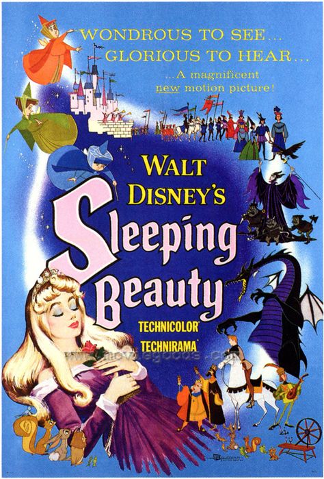 disney sleeping beauty aurora Sleeping Beauty Movie, Disney Amor, Disney Poster, Vintage Films, Animated Movie Posters, Sleeping Beauty 1959, Disney Movie Posters, Filmy Vintage, Animation Disney