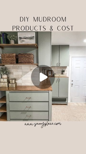 Hannah Joyce | Home Design & DIY on Instagram: "Save for future reference! It took me forever to decide what cabinets would work for my mudroom, there are so many options. So let me save you the research! 
Not surprisingly, I went with Ikea because of the prices, but my main concern was if the paint would adhere to their shiny veneer and not scrape off!
Using zissner shellac primer was THE KEY! That stuff is like magic, I applied it with a sprayer and let it dry a full 24hrs. Then I applied sherwin williams emerald enameled paint which hardens better than regular paint. It turned out great and no issues with scraping! 

Products:
Wall cabinets-Ikea IVAR 32x12x33 - $360
Base cabinets- Ikea IVAR Shelving unit 31x11x47 - $480
Cabinet with drawers- Ikea IVAR drawers & frame - $200
Base lockers Ivar Drawers, Ivar Shelving Unit, Ivar Shelving, Lisbon House, Cabinets Ikea, Ikea Ivar, Home Design Diy, Wall Cabinets, Base Cabinets