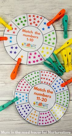 Number Wheel, Maths Eyfs, Numbers To 20, Numeracy Activities, Free Printable Numbers, Number Bonds, Number Activities, Numbers Preschool, Printable Numbers