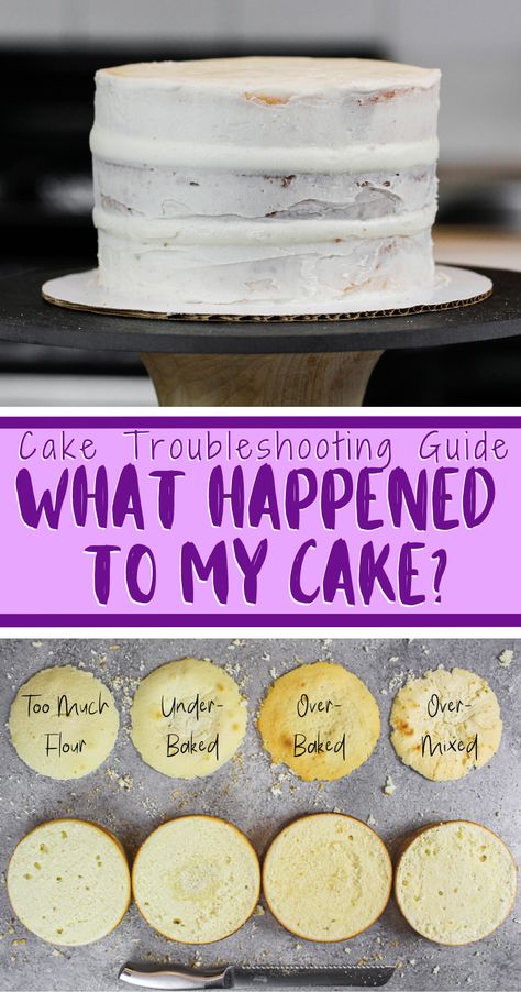 Why Is My Cake Dense, How To Make Dense Cupcakes, How To Make Tall Cake Layers, Cake Leveling Tips, Baking Ratios, Cake Assembly, Cake Stacking, Cake Problem, Cake Texture