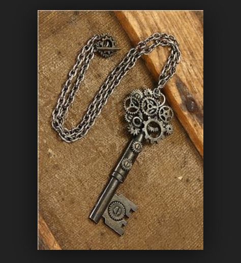 Steampunk key Steampunk Key Tattoo, Steampunk Key Necklace, Keys To My Heart, Steampunk Key, Victorian Accessories, Key Tattoos, Key Tattoo, Steampunk Costumes, Locks And Keys