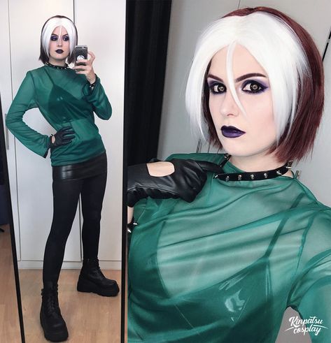 Facebook   Twitter   Instagram  Patreon  kinpatsucosplay.com   Store  My Rogue cosplay from Xmen Evolution! Rogue Xmen Evolution Cosplay, Rogue Xmen Evolution, Hearthstone Heroes, Rogue Cosplay, Rogue Xmen, Xmen Cosplay, Xmen Art, X Men Evolution, Creative Costumes