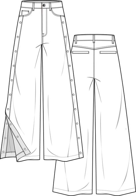 Pants fashion flat technical drawing template Flat Pants, Flat Drawings, Fashion Design Template, Drawing Template, Drawing Fashion, Fashion Design Sketchbook, Flat Sketches, Fashion Drawing Dresses, Makijaż Smokey Eye