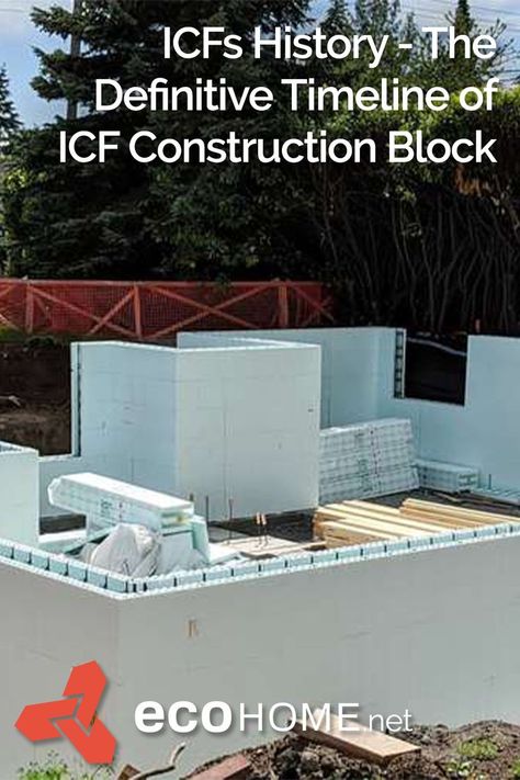 Building with ICF blocks?👷 🪚🔎 Discover the history of ICF construction 𝙀𝙘𝙤𝙝𝙤𝙢𝙚 𝙝𝙖𝙨 𝙢𝙤𝙧𝙚: https://www.ecohome.net/guides/1539/the-definitive-history-of-icfs-blocks-in-construction/ #ICF #icfblocks #ICFconstruction #concrete #concreteconstruction #ecohome Icf Construction, Icf Blocks, Icf Home, Green Homes, Sustainable Building, Eco House, The History, Home Projects, Building A House