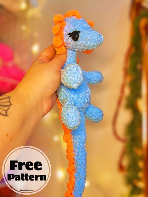 Little Loch Ness Crochet Monster Free Pattern Cute Sea Monster, Crochet Monster Pattern, Crochet Monster, Crochet Dragon Pattern, The Loch Ness Monster, Monster Pattern, Crochet Monsters, Easy Crochet Animals, Crochet Dinosaur