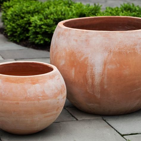 Paseo Bowl || Terra Cotta | shop-campania Campania International, Terracotta Bowl, Handmade Pot, Terracotta Pot, Terracotta Planter, Garden Accents, Glazes For Pottery, Outdoor Planters, Outdoor Art