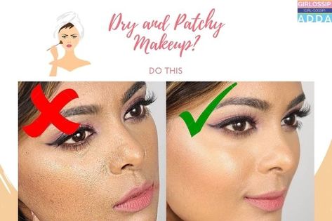 Why does my foundation look patchy and dry and how to fix it? - Who doesn’t love a flawless face? Well we all do! Skin Care is important but what compliments it more is - the right makeup look. Carefully highlighted cheekbones, skillfully achieved contour lines, this is art. But … Cakey Makeup, Baking Makeup, Moist Lips, Apply Foundation, Foundation Tips, Foundation Application, Flawless Foundation, Pinterest Makeup, How To Apply Foundation