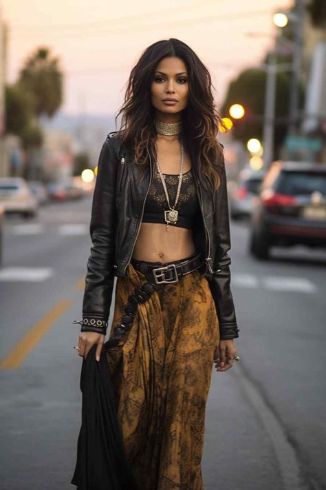 Edgy Elegant Outfits, Casual Rocker Style, Look Better Without Makeup, Boho Rocker Chic Style, Glam Rock Outfits, Boho Rocker Chic, With And Without Makeup, Taking Out The Trash, Rocker Chic Style