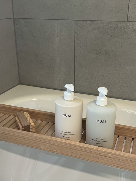 Oui Hair Products, Ouai Hair, Girly Bathroom, Clean Girl Aesthetic, Cream Aesthetic, Makeup Pictures, Hard Water, Hand Lotion, Clean Girl