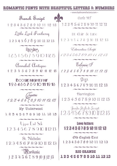 Choose language | Alege limba: Română Today I’m sharing some of my favorite romantic fonts that would be perfect for all kind of lovely projects. Why are these so special? Because you can include both their letters and their beautiful numbers into your projects – wedding tables numbers, props, tags, wedding invitations and many more. You...Read More » Feminine Number Tattoo Fonts, Wedding Date Tattoo Ideas Roman Numerals, Numbering Fonts, Tattoo Numbers Fonts, Calming Tattoos, Number Design Fonts, Coordinate Tattoos, Tattoo Fonts Numbers, Tattoo Number Fonts