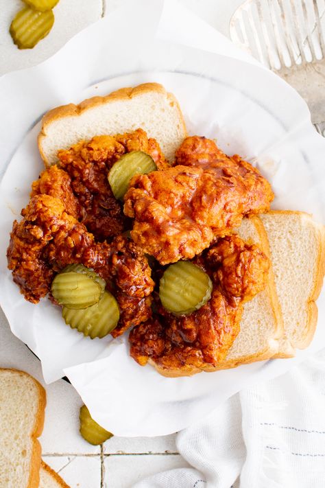 Nashville Hot Chicken Tacos, Nashville Hot Chicken Recipe Air Fryer, Nashville Hot Chicken Sandwich Air Fryer, Hot Honey Chicken Sandwich Air Fryer, Nashville Hot Chicken Air Fryer, Tennessee Hot Chicken Recipe, Air Fryer Hot Chicken, Nashville Hot Chicken Bites, Air Fryer Nashville Hot Chicken