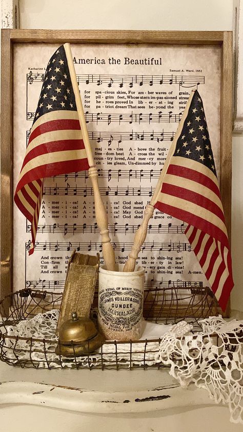 Usa Wooden Signs, Shabby Chic Patriotic Decor, 4th Of July Vintage Decor, Patriotic Room Decor, Neutral 4th Of July Decor, Vintage Fourth Of July Decorations, Primitive 4th Of July Decor, 4th Of July Fireplace Decor, Vintage Patriotic Decor