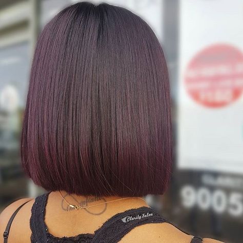 A subtle dark plum infusion via @claritybeauty using #luxurycolour. ❤�️❤️ #hairinspo #TheNAKCollective #NAKhair Dark Plum Brown Hair, Plum Brown Hair, Dark Plum Hair, Mahogany Hair, Hair Color Plum, Dark Purple Hair, Plum Hair, Nails Dark, Short Dark Hair