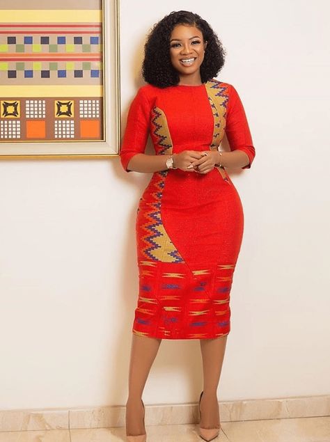 Serwaa Amihere, Conservative Dresses, Kente Dress, Best African Dresses, Short African Dresses, African Fashion Skirts, Kente Styles, African Dresses Modern, African Wear Dresses