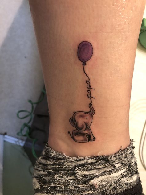 Tribute tattoo to papa with Alzheimer’s Small Elephant Memorial Tattoo, Tattoo Ideas Alzheimers, Alzheimer's Tattoo Ideas, Alzheimers Awareness Tattoo, Alzheimer’s Tattoo Ideas, Elephant Semicolon Tattoo, Alzheimers Tattoo Grandpa, Tattoos For Alzheimers, Alzheimer’s Tattoo