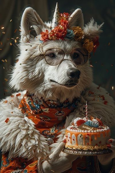 Happy Birthday Wolf, Foto Photo, Art Birthday, Happy Birthday Greetings, Animal Party, Birthday Greetings, Animal Paintings, Animal Photography, Birthday Wishes