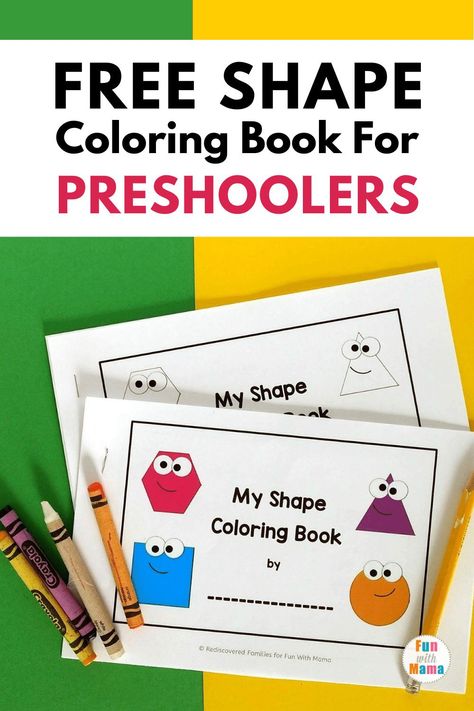 My Shape Book Free Printable, Preschool Shape Books, My Color Book Preschool Free Printable, Learning Shapes Preschool Free Printable, Preschool Shapes Printables Free, My Shape Book, Prek Printables, Functional Academics, Preschool Freebies