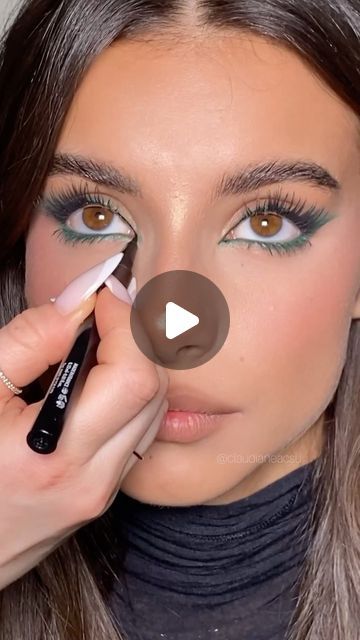 Green Eyeshadow Look, Green Eyeliner, Makeup Looks For Green Eyes, Bridal Makeup Natural, Homecoming Makeup Browneyes, Makeup For Teens, Green Eyeshadow, Hoco Makeup, Creative Eye Makeup