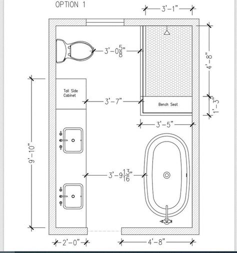 Pass Through Bathroom Layout, Guest Bathroom Floor Plans, Washroom Layout, Master Bath Layout Floor Plans, Simple Bathroom Decor Ideas, Bathroom Layout Ideas Floor Plans, Bathroom Sketch, Bathroom Blueprints, Bathroom Floorplan