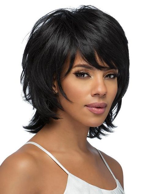 12 Inch Hair, Vivica Fox, Best Wig Outlet, Shag Hairstyles, Short Hair With Layers, Synthetic Wig, Wigs With Bangs, Clip In Hair Extensions, Layered Hair