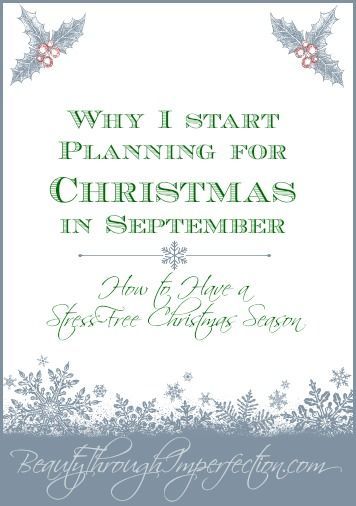 Good ideas to start planning for Christmas, little by little NOW so it's not stressful in December. This post shares a realistic time table for planning ahead! #september #christmas #planahead Christmas In September, Planning For Christmas, Christmas Prep, Christmas Organization, Time Table, Christmas Planning, Christmas Time Is Here, Christmas Planner, Good Ideas