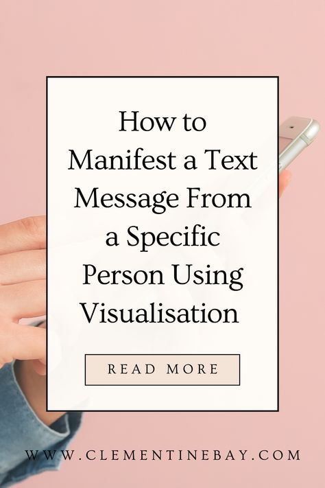 This post walks you through a visualisation technique that is ideal for manifesting communication | How to manifest a text message from a specific person with visualisation | For more manifestation methods and tips, visit our page. Manifest Text Message, Manifest Communication, Manifest Text, Manifesting Someone, Manifest A Text, Assumption Quotes, How To Visualize, Manifestation Methods, Specific Person