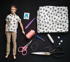 Diy Ken Doll Clothes, Ken Barbie Doll, Ken Dolls, Sewing Barbie Clothes, Barbie Sewing Patterns, Diy Sweater, Barbie Wardrobe, Diy Barbie Clothes, Barbie Doll Clothing Patterns