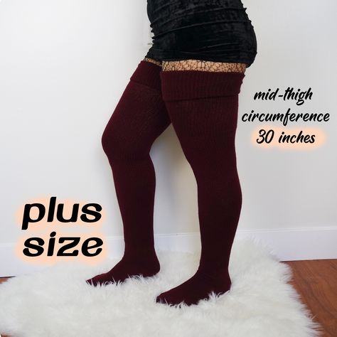 Red Thigh High Socks, Plus Size Thigh High Socks, Ugly Socks, Plus Size Thigh, Ugg Socks, Wool Hiking Socks, Thigh Socks, Footless Tights, Ankle Socks Women