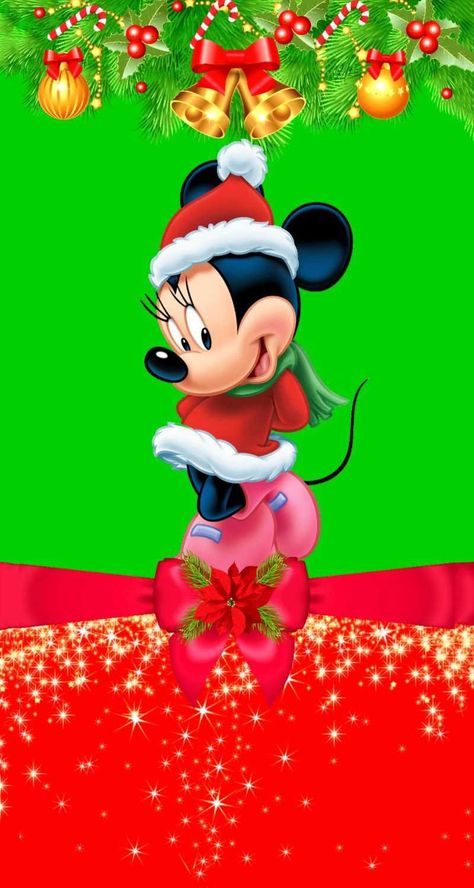 Lock Screen Simple, Christmas Wallpaper Lock Screen, Christmas Lock Screen, Christmas Disneyland, Christmas Wallpaper Hd, Christmas Lockscreen, Disney Best Friends, Minnie Mouse Images, Disney World Christmas