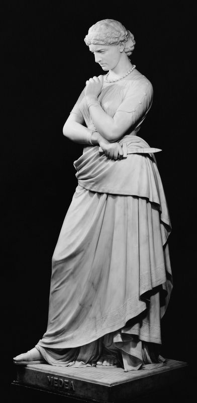 Medea 1868 Ancient Greek Sculpture, Greek Tragedy, Classic Sculpture, Greek And Roman Mythology, Greek Sculpture, Marble Statues, Mythology Art, Marble Sculpture, Greek Art