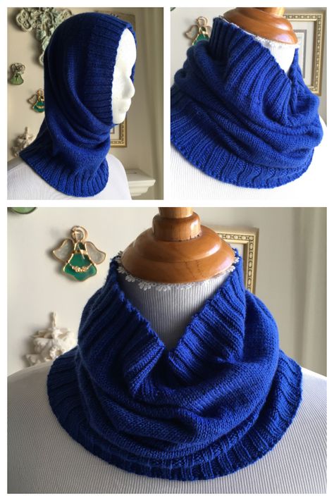 Sockhead Cowl Free Knitting Pattern - Knitting Pattern Knit Snood Pattern Free, Hooded Cowl Knitting Pattern Free, Easy Cowl Knitting Pattern, Snood Knitting Pattern, Hooded Cowl Pattern, Knitted Cowls, Braided Cowl, Snood Pattern, Knit Cowl Pattern Free