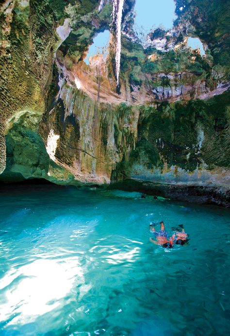 Jamaica Things to do Adventure | Explore The 5 Most Beautiful Caves in Jamaica | Sandals Resorts Thunderball Grotto, Great Exuma, Exuma Bahamas, Bahamas Travel, Island Adventure, Emerald Bay, Negril Jamaica, Bahamas Vacation, Sandals Resorts