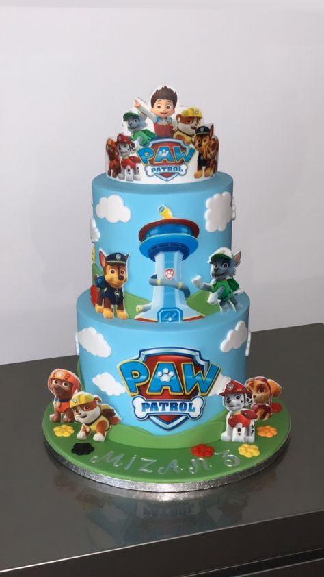 Cake Designs Paw Patrol, Paw Patrol Cake Design, Paw Patrol Birthday Cakes, Paw Patrol Theme Cake, Paw Patrol Birthday Cake Boys, Pastel Paw Patrol, Cake Paw Patrol, Paw Patrol Birthday Decorations, Paw Patrol Party Decorations