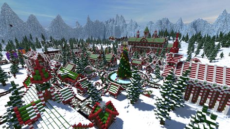 undefined Christmas City, Map Minecraft, Bangunan Minecraft, Minecraft House Plans, Minecraft Christmas, Christmas World, Minecraft Plans, Minecraft Construction, Amazing Minecraft