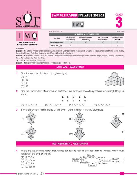 Class 3 Maths, Olympiad Exam, Math Olympiad, Fruit Designs, Sample Paper, College Admission, Entrance Exam, Number Sense, Fruit Design