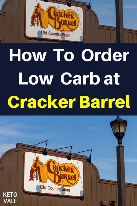 Low Carb Restaurant Options, Keto Restaurant Guide, Cardiac Recipes, Low Carb Tips, Cracker Barrel Breakfast, Keto Cracker, Cracker Barrel Menu, Low Carb At Restaurants, Low Carb Options