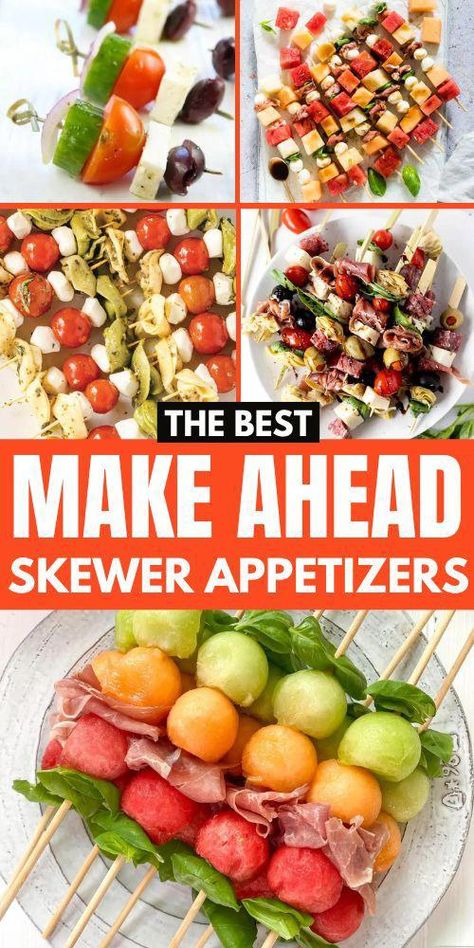 #Crowd-PleasingPartyPlatters Cold Party Appetizers, Easy Delicious Appetizers, Toothpick Appetizers, Easy Make Ahead Appetizers, Bbq Appetizers, Skewer Appetizers, Fancy Appetizers, Party Prep, Make Ahead Appetizers