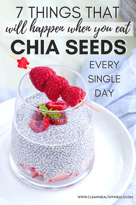 How and why to eat chia seeds every day! The amazing health benefits of chia seeds plus an easy chia pudding recipe to try! Quick Chia Seed Recipes, Chia Seed Keto Recipes, Cooking With Chia Seeds, Adding Chia Seeds To Your Diet, What To Put Chia Seeds In, Low Cal Chia Seed Pudding, Chi Seed Recipe, Uses For Chia Seeds, Best Way To Eat Chia Seeds