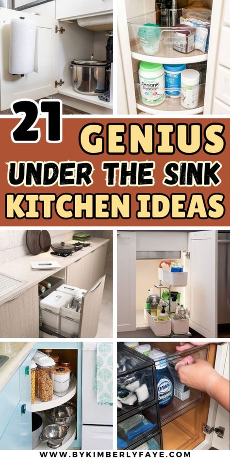 Genius Under The Sink Kitchen Organization Ideas What To Store Under Kitchen Sink, Kitchen Sink Cupboard Organization, Storage Under Corner Sink, Kitchen Organization Under Sink, Diy Under Sink Organization Ideas, Kitchen Sink Cabinet Organization, Under Kitchen Sink Organization Ideas, Undersink Organizing Kitchen Ideas, Diy Kitchen Sink Organizer