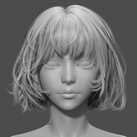 ArtStation - Short Hair, Shin JeongHo Short Hair Reference, Shin Jeongho, Xgen Hair, Chibi Base Couple, 3d Hairstyles, 3d Hair, Good Image, Face Anatomy, Model Inspo