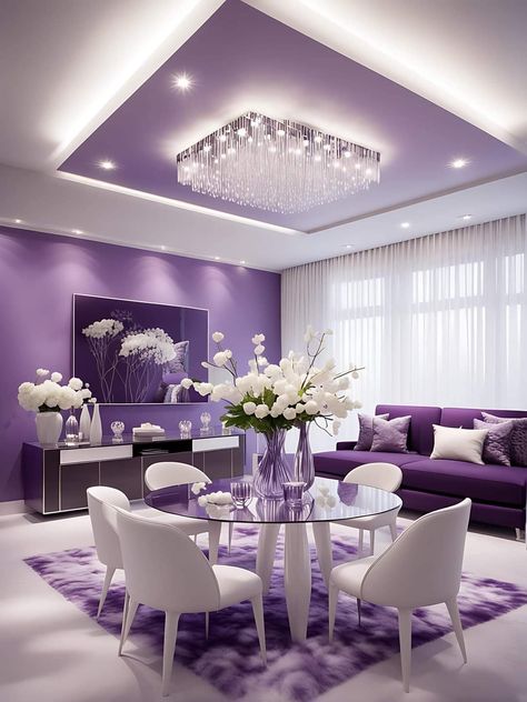 Purple Living Room Decor, Assiette Design, Fancy Bedroom, Purple Living Room, Cool Room Designs, Luxury Living Room Decor, Living Room Organization, Living Room Design Decor, Decoration Inspiration