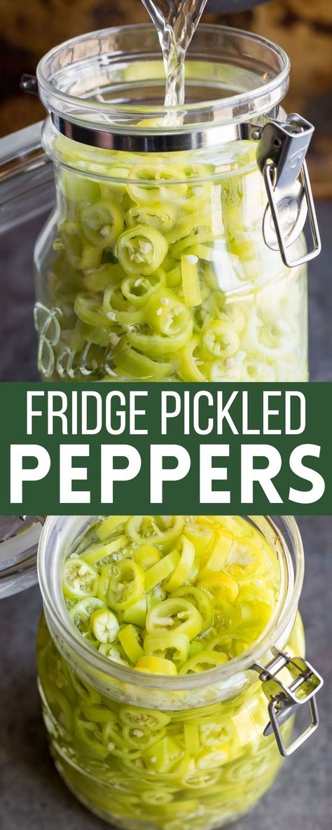 pickled banana peppers in a jar Subway Banana Pepper Recipe, Fridge Pickled Banana Peppers, Refrigerator Pickled Banana Peppers, Recipe For Banana Peppers, Smoked Banana Peppers, Pickled Banana Peppers Refrigerator, Pickled Peppers Refrigerator, Refrigerator Banana Peppers, Hot Banana Pepper Recipes