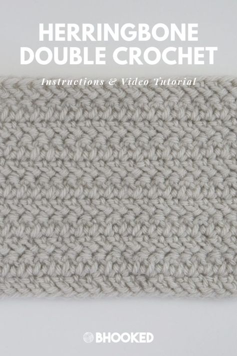 Herringbone Double Crochet, Funky Crochet, Blankets Crochet, Crochet Stitch Tutorial, Crocheted Blankets, Crochet Stitches Free, Easy Crochet Stitches, Crochet Abbreviations, Herringbone Stitch