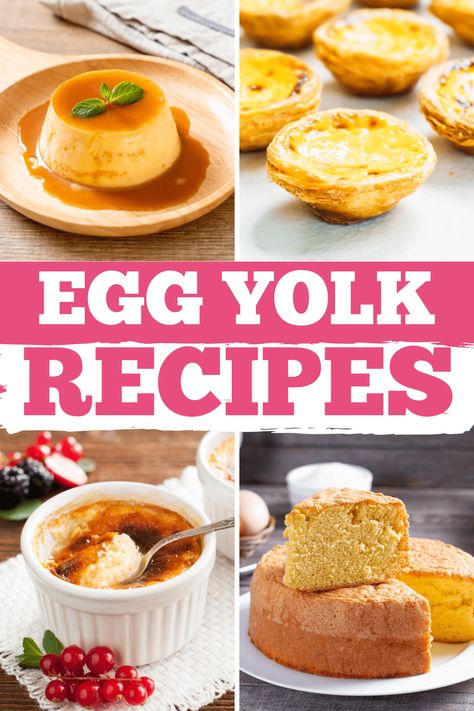 Use For Egg Yolks, How To Use Egg Yolks Recipe, Egg Yoke Recipe, Dessert With Egg Yolks, Egg Yolk Recipes Deserts, Egg Yolk Bread, What Can You Make With Egg Yolks, How To Use Egg Yolks, 6 Egg Yolks Recipe