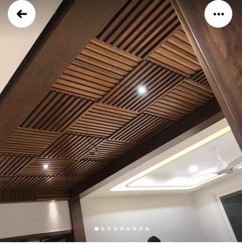 Wood Slats Ceiling, Beam Covering Ideas Living Rooms, Skylights Ideas Ceilings, Cove Ceiling Ideas, Planked Ceilings, Wood Slat Ceiling, Exposed Wood Ceilings, Drop Ceilings, Latest False Ceiling Designs